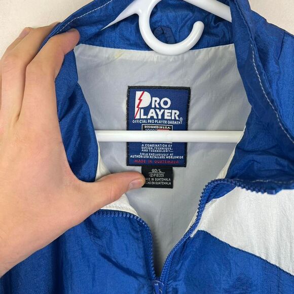 Vintage 90s Kentucky Wildcats Pro Player Royal Blue Gray Wind Breaker Size L - Picture 5 of 8